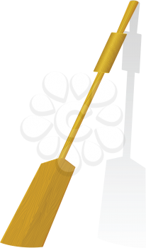 Royalty Free Clipart Image of a Wooden Oar