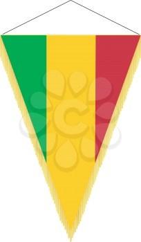 Royalty Free Clipart Image of a Banner of the Mali Flag