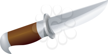Royalty Free Clipart Image of a Knife on a White Background