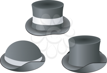 Royalty Free Clipart Image of a Variety of Hats