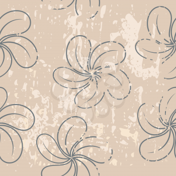 Royalty Free Clipart Image of an Abstract Background With Flower Patterns