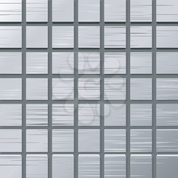 Royalty Free Clipart Image of a Metal Plate With Squares
