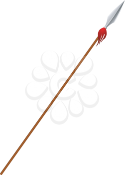 Royalty Free Clipart Image of a Spear on a White Background