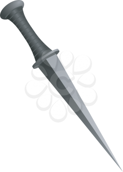 Royalty Free Clipart Image of a Dagger on a White Background