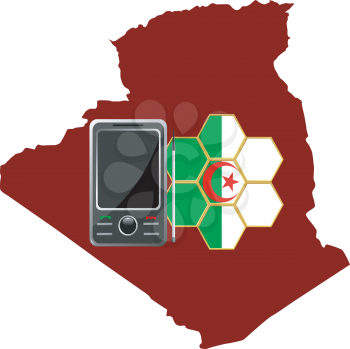 Royalty Free Clipart Image of a Mobile Phone in Algeria