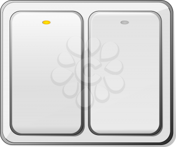 Royalty Free Clipart Image of an Electrical Wall Light Switch