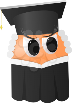 Royalty Free Clipart Image of an Angry Judge