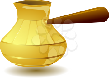 Royalty Free Clipart Image of a Old-Fashioned Coffee Pot
