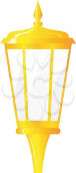 Royalty Free Clipart Image of a Yellow Lantern