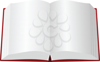 Royalty Free Clipart Image of an Open Book With a Red Cover