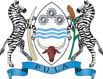 Royalty Free Clipart Image of the National Coat of Arms of Botswana