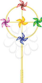 Royalty Free Clipart Image of a Toy Pinwheel