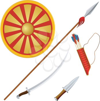 Royalty Free Clipart Image of Weapons