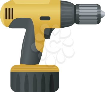 Royalty Free Clipart Image of a Hand Drill