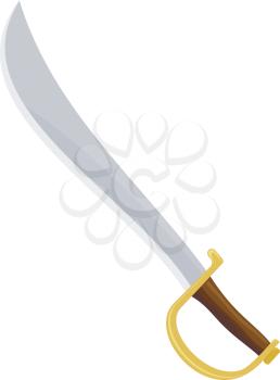 Royalty Free Clipart Image of a Cartoon Sword on a White Background