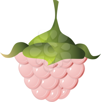 Royalty Free Clipart Image of a Cartoon Raspberry