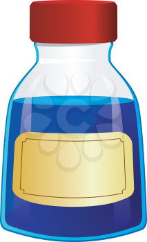 Royalty Free Clipart Image of a Bottle of Ink