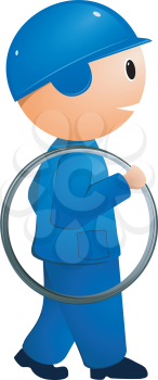 Royalty Free Clipart Image of a Construction Worker