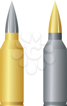 Royalty Free Clipart Image of Two Bullets