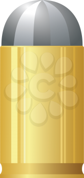 Royalty Free Clipart Image of a Bullet Cartridge