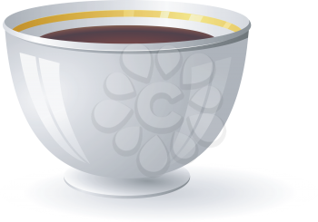 Royalty Free Clipart Image of a Teacup with Tea