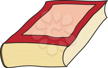 Royalty Free Clipart Image of a Book With a Red Border on a White Background