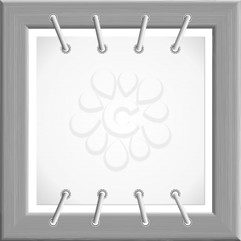 Royalty Free Clipart Image of a Metal Picture Frame