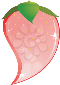 Royalty Free Clipart Image of a Strawberry