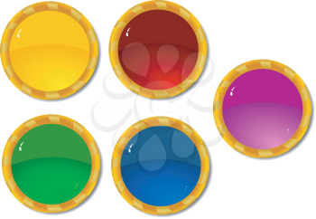 Set of color buttons 3