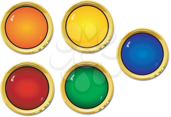 Set of color buttons 5