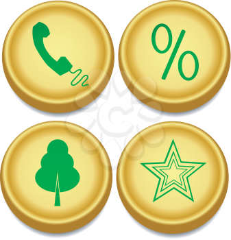 Vector illustration of buttons