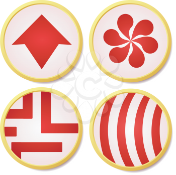 Vector illustration of colored buttons