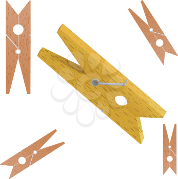 Vector illustration of Clothespin