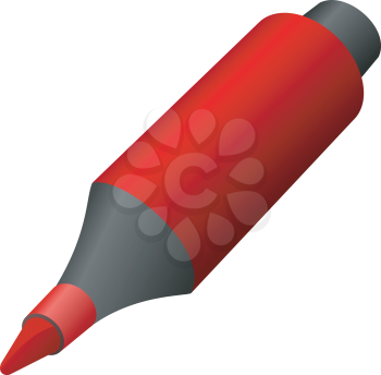 Vector illustration of Red marker