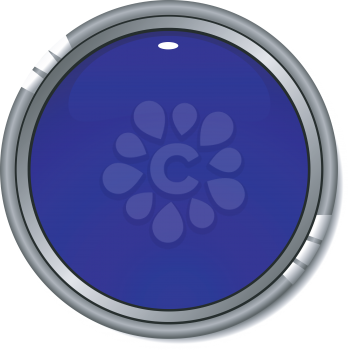 Vector glossy blue button