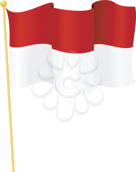 Vector illustration of the flag  Indonesia