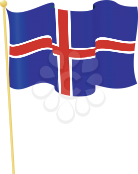 Vector illustration of the flag Iceland