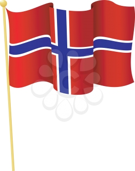 Vector illustration of the flag Norway