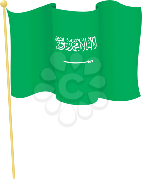 Vector illustration of the flag Saudi Arabia