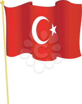 Vector illustration of the flag Turkey