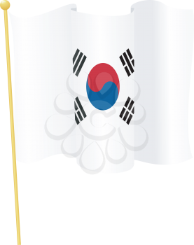 Vector illustration of the flag Republic of Korea