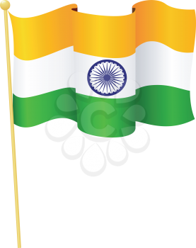 Vector illustration of the national flag of India