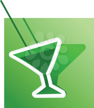 bstract image of absinthe. Vector