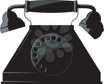 Illustration of the old phone. vector