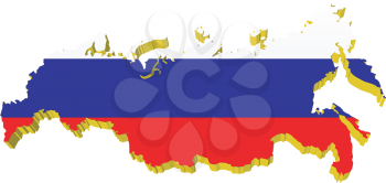 vectors 3D map of Russia 