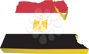 vectors 3D map of Egypt 
