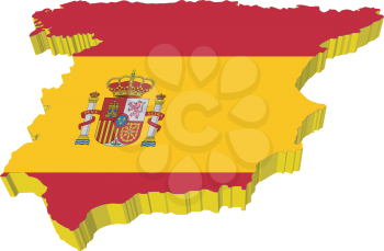 vectors 3D map of Spain 