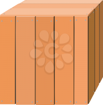 Illustration of a wooden box