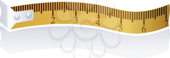 Vector illustration of a measuring tape