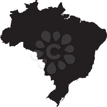 Vector illustration of maps of  Brazil 
